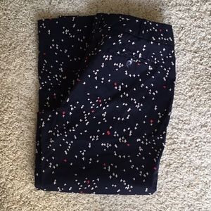 Talbot blue crop pant with birds